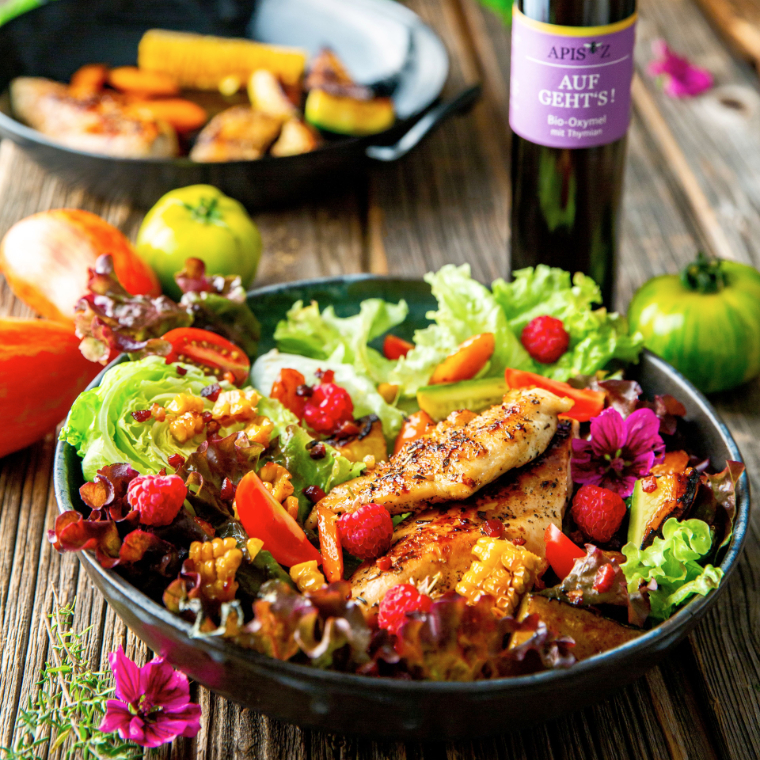 Sommersalat mit Huhn