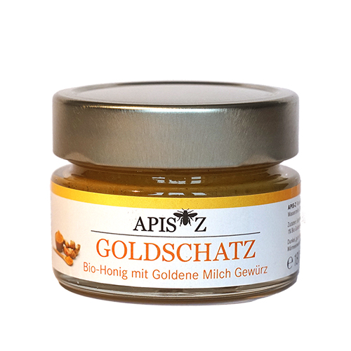 GOLDSCHATZ - Bio-Honig mit Goldene Milch Gewürzmischung